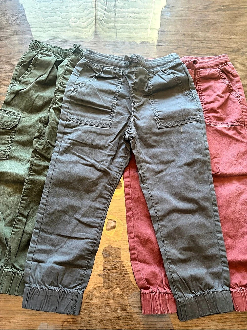 Jumping Beans Boys Casual Pants 5T Gray, Red & Green